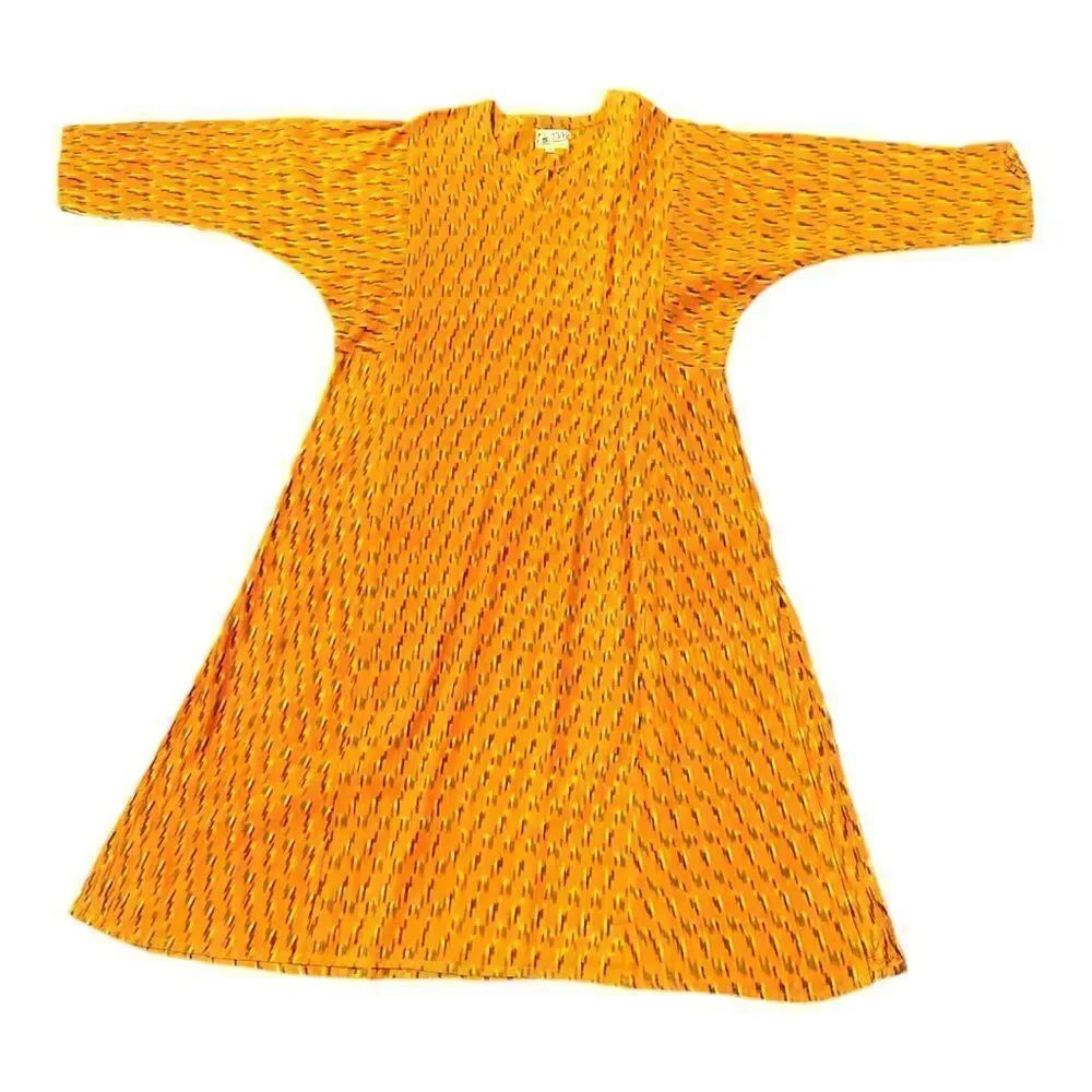 Fabindia Women’s Ikat Print Knee Length Tunic Shirt in the Size Small